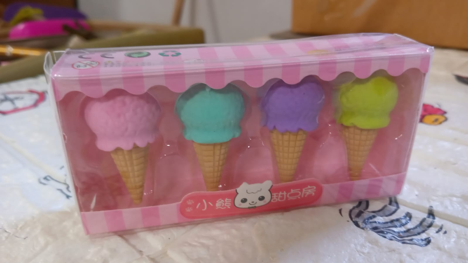 Cone Eraser for Girls & Boys / Eraser for School B'Day Return Gift Party Doughnut Lollipop Ice Cream Theme Shape Erasers Pencils Set for Kids Educational Stationary kit, School Supplies (1 Set 4 Pc) Cone Eraser for Girls & Boys / Eraser for School B'Day Return Gift Party Doughnut Lollipop Ice Cream Theme Shape Erasers Pencils Set for Kids Educational Stationary kit, School Supplies (1 Set 4 Pc)